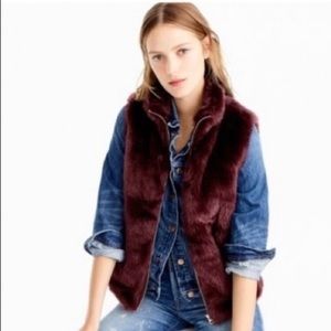 J. Crew faux fur vest